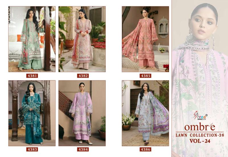 Shree fab ombre lawn vol-24 india salwar suit wholesale by khantil